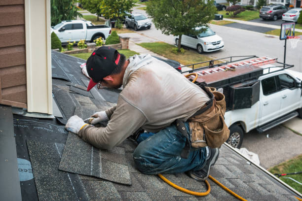 Professional Emergency Roof Repair technician working in Dorchester Center, MA